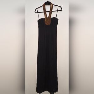 Ted Baker Elegant Black Halter Maxi Dress